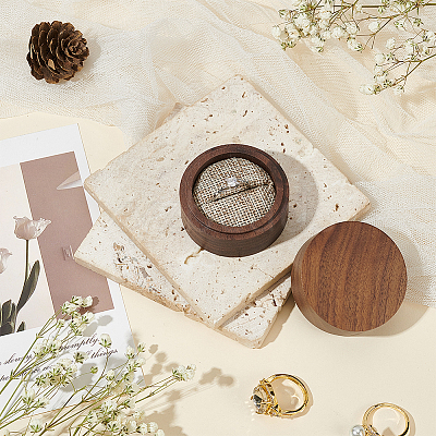 Round Wood Rings Storage Boxes AJEW-WH0166-16B-1