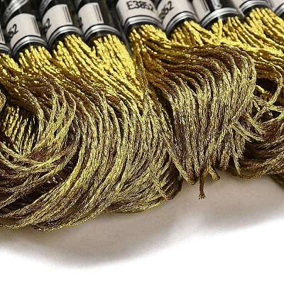10 Skeins 12-Ply Metallic Polyester Embroidery Floss OCOR-Q057-A06-1