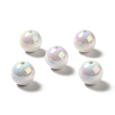 UV Plating Rainbow Iridescent Acrylic Beads X-PACR-D070-01F-1