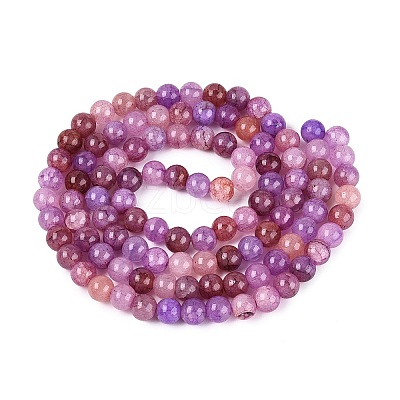 Baking Paint Crackle Glass Beads Strands GLAA-Q106-03A-24-1