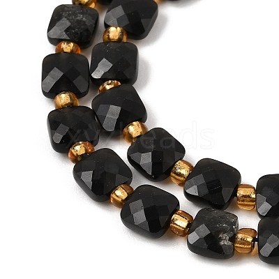 Natural Obsidian Beads Strands GG-CBA96AE-A05-6x6mm-1