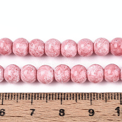 Baking Paint Glass Beads Strands DGLA-N016-6mm-02-1