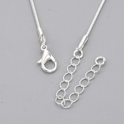 Brass Square Snake Chain Necklace Making X-MAK-T006-10A-S-1