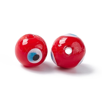 Handmade Evil Eye Lampwork Beads LAMP-F025-03-1