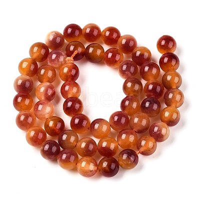 Dyed Natural White Jade Beads Strands G-T138-8mm-210-30-1