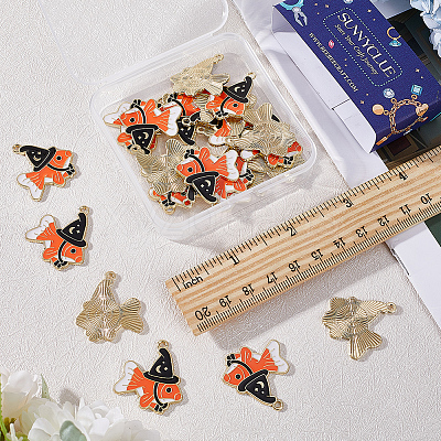 28Pcs Alloy Enamel Pendants ENAM-SC0004-27-1