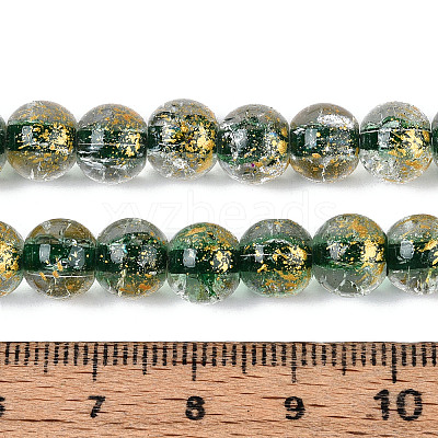 Crackle Transparent Glass Beads Strands X1-GLAA-N030-8mm-01F-1