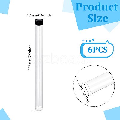 Transparent PC Plastic Bead Storage Tubes AJEW-WH0673-21C-1