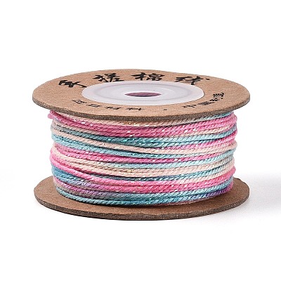 30M Segment Dyed Macrame Cotton Cord OCOR-T018-01G-1