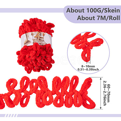 Finger Knitting Polyester Loop Yarn OCOR-TADJ0001-06B-1