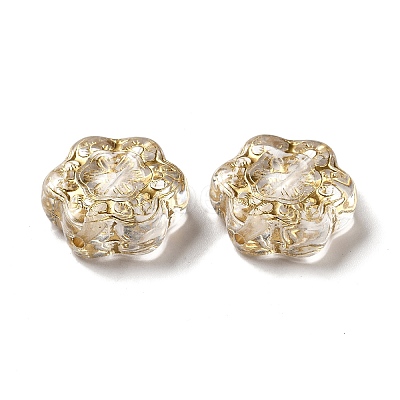 Transparent Plating Acrylic Beads OACR-L013-028-1