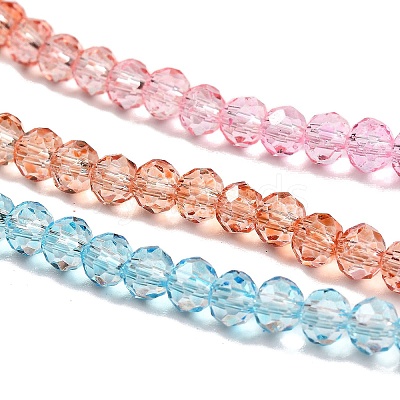 Transparent Painted Glass Beads Strands DGLA-A034-T3mm-A19-1