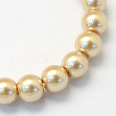Baking Paint Glass Pearl Bead Strands HY-Q003-3mm-42-1