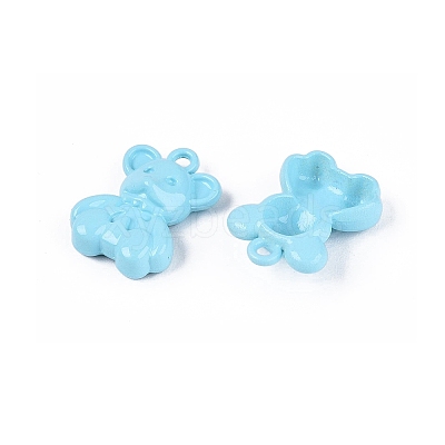 Spray Painted Alloy Pendants PALLOY-Q466-03E-1
