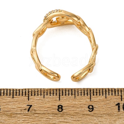 Brass Micro Pave Cubic Zirconia Adjustable Ring Settings KK-C115-01G-1