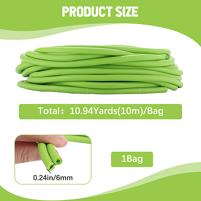 10M Round Rubber Elastic Cord Lanyard Rope EC-WH0008-02A-1