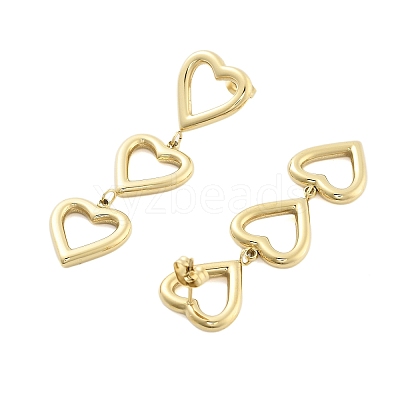 304 Stainless Steel Stud Earrings EJEW-S226-10G-02-1