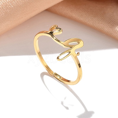 304 Stainless Steel Cuff Rings for Women RJEW-D285-01G-Q-1