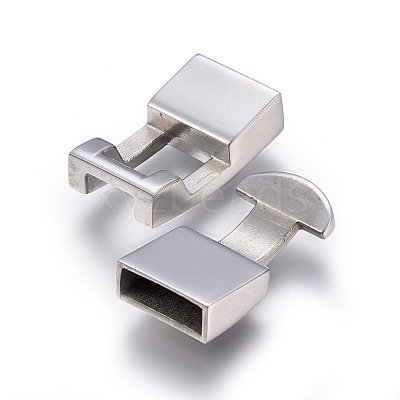 Tarnish Resistant 304 Stainless Steel Snap Lock Clasps STAS-E440-68P-1