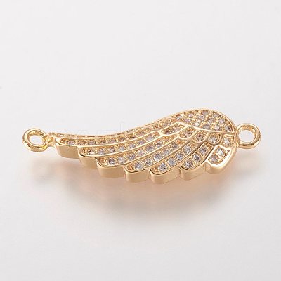 Brass Micro Pave Cubic Zirconia Links X-ZIRC-K061-88G-1