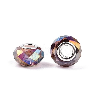 Transparent Glass European Beads GPDL-N004-D14mm-A08-1