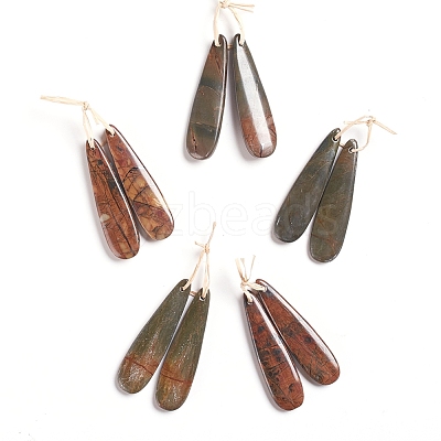 Natural Picasso Jasper Pendants X-G-G827-03A-1