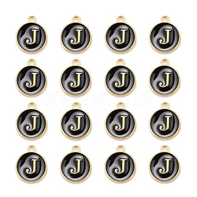 Golden Plated Alloy Charms LS-ENAM-S118-02J-1