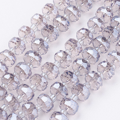 Electroplate Glass Beads Strands EGLA-E051-PL8mm-B03-1