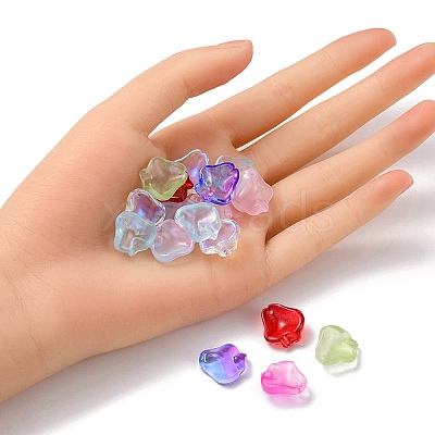 35Pcs Transparent Spray Painted Glass Pendants GLAA-YW0001-62-1