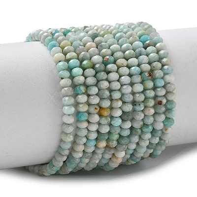 Natural Flower Amazonite Beads Strands G-L651-B02-4x3mm-1