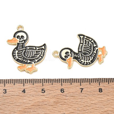 Skull Alloy Enamel Pendants AL-CBAD3B4-04G-03-1