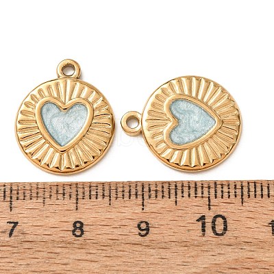 304 Stainless Steel Enamel Pendants SA-CBAD609-09G-03-1