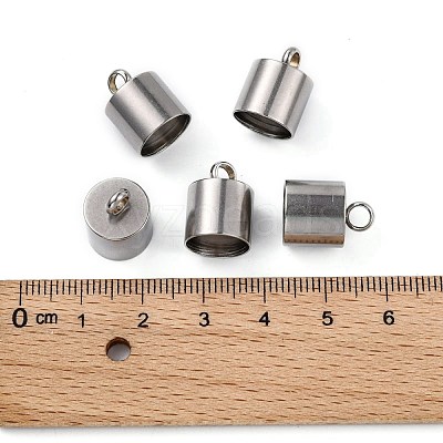 Tarnish Resistant Smooth Surface 201 Stainless Steel Cord Ends STAS-R063-97-1