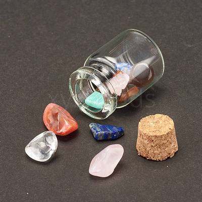 Transparent Glass Wishing Bottle Decoration DJEW-A001-01C-16-1