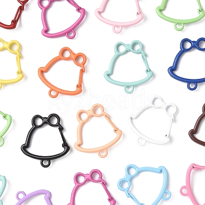 30Pcs Spray Paint Alloy Spring Gate Rings FIND-FS0004-03-1