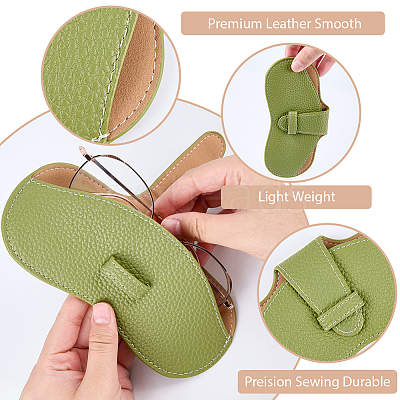 1Pc PU Leather Glasses Case AJEW-CN0006-94D-1