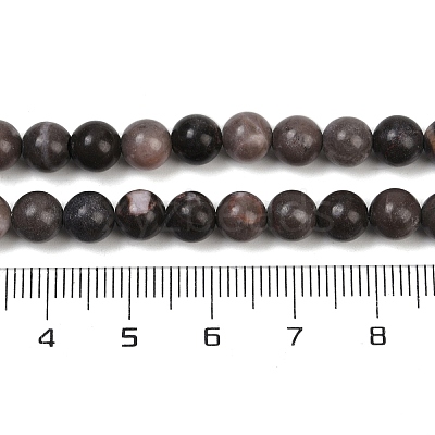 Natural Plum Blossom Jasper Beads Strands G-F591-23-6mm-1