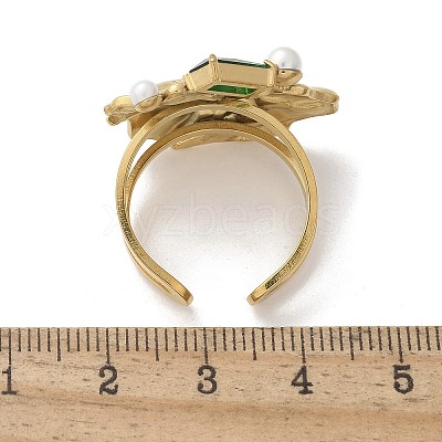 304 Stainless Steel Cuff Rings for Women RJEW-D302-03G-10-1
