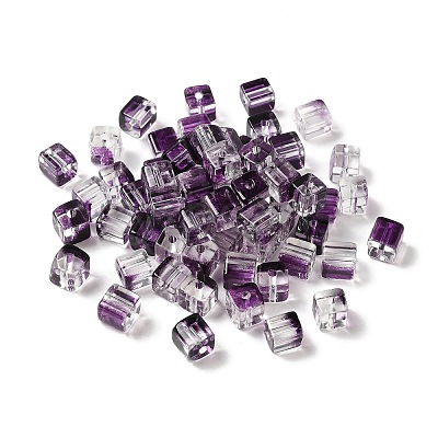 Two Tone Transparent Glass Beads GLAA-NH0001-03E-1