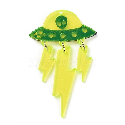 Transparent Acrylic Big Pendants OACR-B001-03-1