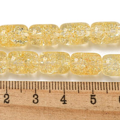 Transparent Crackle Glass Beads Strands GLAA-NH0001-04C-1