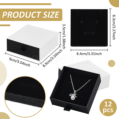 Cardboard Jewelry Set Packing Drawer Boxes CON-WH0115-43A-1