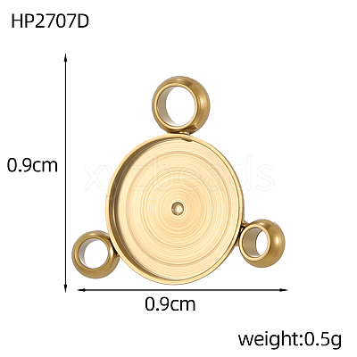 304 Stainless Steel Connector Cabochon Settings STAS-OY009-28G-1