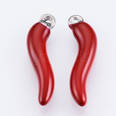 201 Stainless Steel Enamel Pendants X-STAS-Q231-01-1