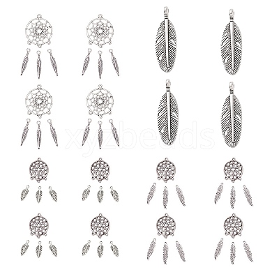 Tibetan Style Alloy Chandelier Components Links and Pendants TIBE-PH0004-47AS-1