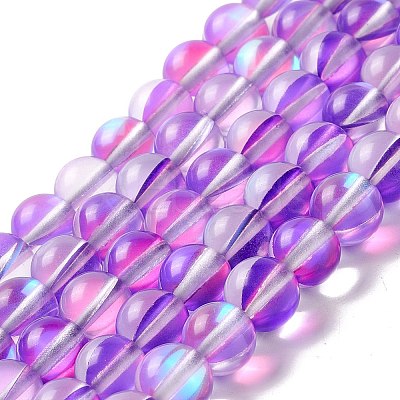 Synthetic Moonstone Beads Strands G-E573-02B-11-1