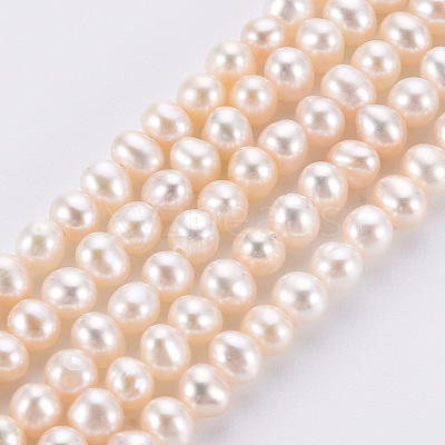 Natural Cultured Freshwater Pearl Beads Strands PEAR-R063-07A-1