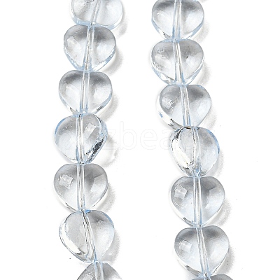Baking Paint Transparent Glass Beads Strands DGLA-A08-T8mm-KD07-1