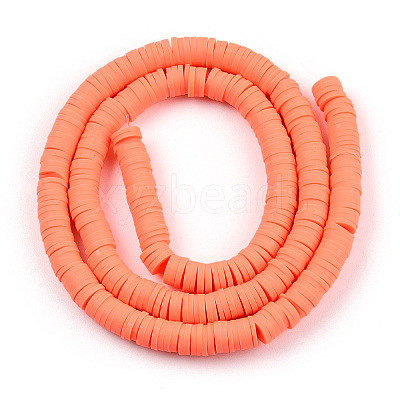 Handmade Polymer Clay Beads Strands CLAY-R089-6mm-064-1