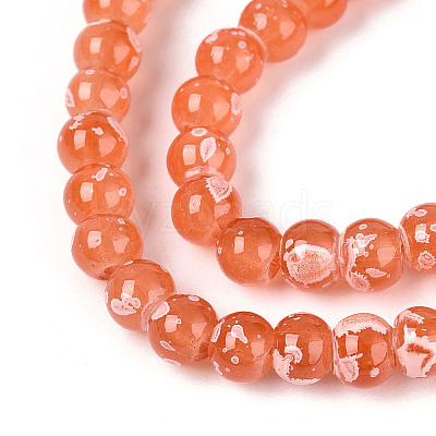 Baking Paint Glass Beads Strands DGLA-N015-4mm-04-1